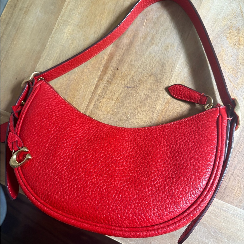 Coach Luna Shoulder Bag in Sport Red